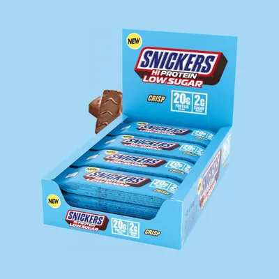 Produktbild von Snickers Crisp Low Sugar High Protein Bar (12x55g) Milk Chocolate - Riegel - Protein-Riegel