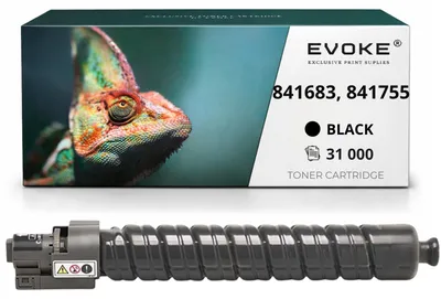 Obrázek produktu pro Evoke, tonerová kazeta kompatibilní s tiskárnami Ricoh MPC-5502, 4502, modely 841683, 841755, černá barva, výtisk až 31 000 stran, kompatibilní s modely MP C5502 a MP C4502