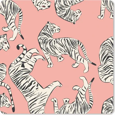 Produktbild von MuchoWow® Mauspad Mousepad Tiger - Muster - Dschungel 20x20 cm - Mousepads - Maus Mat - Pad - Mausunterlage - Desk Mat - Bureauartikeln