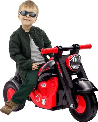 Image de AIYAPLAY Moto porteur enfant de 2 à 5 ans, roues larges, draisienne moto sécurisé avec lance-bulles et musiques, développe l'équilibre et la motricité, porteur scooter, design sportif, noir