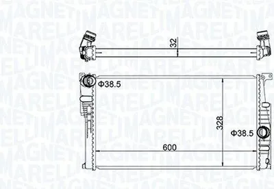 Produktbild von MAGNETI MARELLI 350213155100 Kühler Wasserkühler Motorkühler für BMW 1 Schrägheck (F20) 3 Touring (F31) 3 Limousine (F30, F80) 4 Gran Coupe (F36) 3 GT
