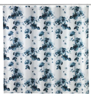Produktbild von WENKO Dusch Vorhang Badewannen 180x200 cm inkl Ringe Textil Anti-Schimmel ROSE