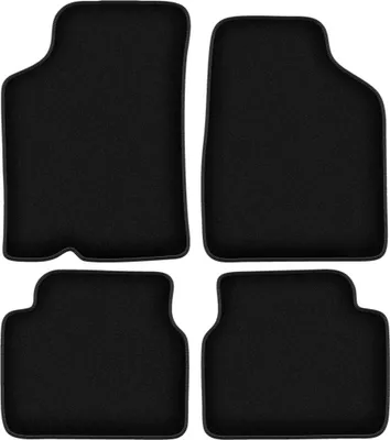 Obrázek produktu pro Velurové autokoberce na míru pro Kia Sephia I (1994-1997, sedan) černé, sada 4 ks, s úchyty
