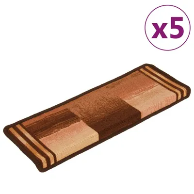 Produktbild von Stufenmatten Selbstklebend 5 Stk. 65x21x4 cm Braun