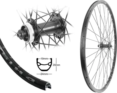 Produktbild von Bärwinkels 28 Zoll Vorderrad Shimano Disc Centerlock MTB 19-622 Hohlkammer schwarz HB-QC300
