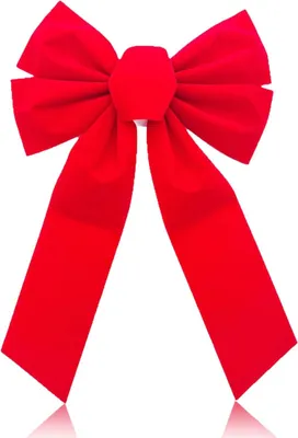 Imagen del producto de Lazo grande rojo para regalos, tamaño XXL, 23 x 33 cm, hecho de poliéster, ideal para decoración navideña