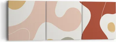 Produktbild von Bild auf Leinwand - Leinwandbild - 3 Teile - Abstraktion Flecken Modern - 90x30cm - Wand Bild - Wanddeko - Wandbilder - Leinwanddruck - Bilder - Wanddekoration - Leinwand bilder - CA90x30-4439