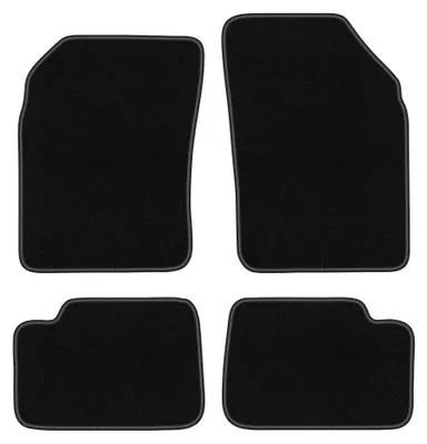 Obrázok produktu pre Velúrové autokoberce pre: Nissan Micra K11 1992-2003 (hatchback) – sada 4 ks, čierne, na mieru – Wielganizator BASIC