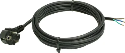 Produktbild von AS-Schwabe PVC-Anschlussleitung, schwarz, 3m H05VV-F 3G1,0