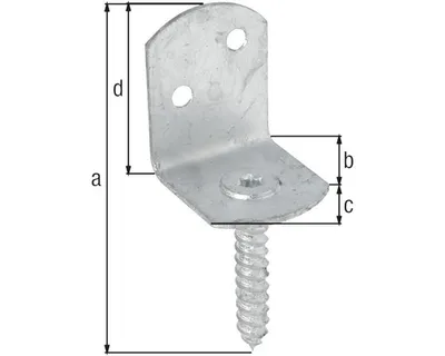 Obrázek produktu pro Držák L plotovch polí 38 x 30 x 32 mm, ocel, žárový pozink