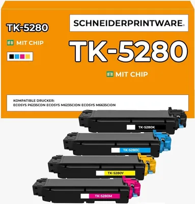 Produktbild von Kompatibel mit Kyocera TK-5280 TK5280 TK 5280 CMYK Toner Multipack