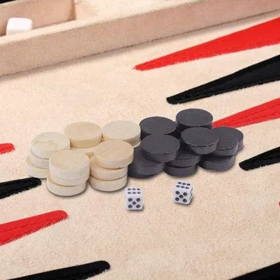 Obrázek produktu pro Dřevěná sada na backgammon s hloubkou 20 mm – malé kameny 2 cm – náhradní kameny na backgammon – dřevěná hrací deska 100 x – dřevěné šachové kameny 15 cm – dřevěná sada na šachy a backgammon 15 cm