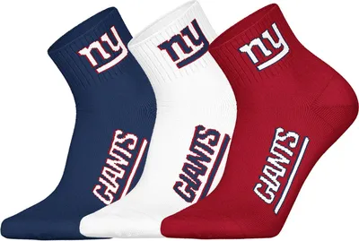 Produktbild von Huddle Uni Freizeitsocken NY Giants Quarter 3-Pack DBL/WHT/RED - Größe 35-38