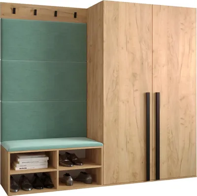 Produktbild von Garderobe MIRO Set 5 mit gepolsterten Paneelen Industrial Design