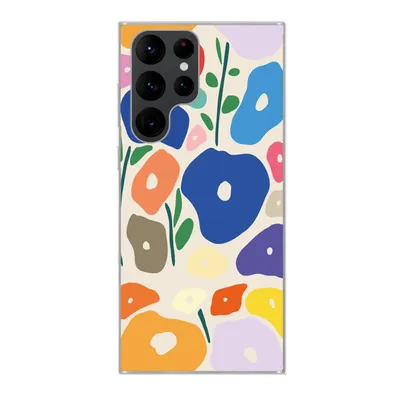 Produktbild von MuchoWow® Handyhülle Schutzhülle Hülle für Samsung Galaxy S22 Ultra Blume - Abstrakt - Blätter Silikon Softcase Handy Hülle - Abbildung