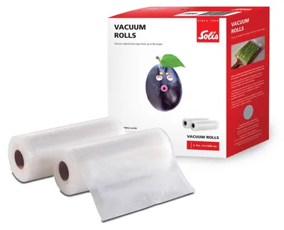 Produktbild von Solis Vakuumierfolie für Vakuumierer, 2 Rollen BPA-frei, 600x15 cm, Dicke 110 µm
