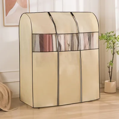 Produktbild von Stoffbezogener Kleiderständer - Beige, mit Reißverschluss