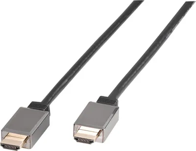 Zdjęcie produktu dla ViVanco™Premium High Speed, 1 m, HDMI Typu A (Standard), HDMI Typu A (Standard), Kompatybilność 3D, 18 Gbit/s, Szary