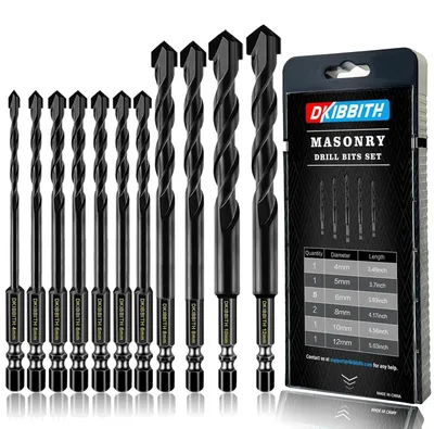 Produktbild von 11-teiliges Steinbohrer-Set 4-12 mm Sechskantschaft mit Etui