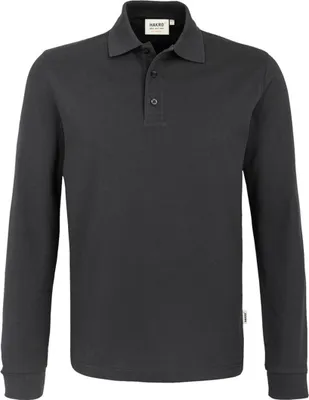 Produktbild von HAKRO Longsleeve-Poloshirt Mikralinar® 815, karbongrau, L