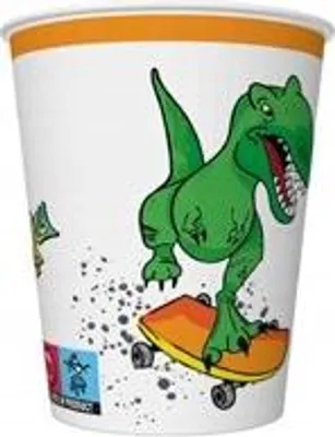 Produktbild von DINOSAURIER Dino Party Pappbecher 250ml 8 Stk.