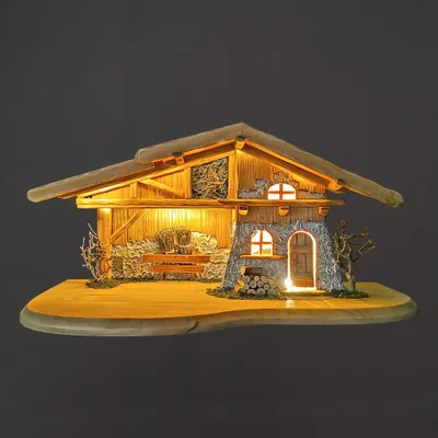 Produktbild von Holzkrippe OHNE FIGUREN 54 cm