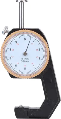Produktbild von Dickenmessgerät,Runde Messuhr,Dickenmessgerät 0-20 mm,Genaue Dickenmessung,Messdickenmessuhr