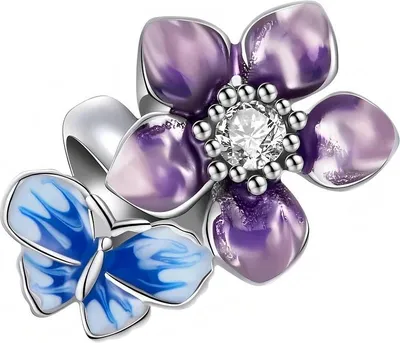 Image de Charms Pandora, fleurs, argent 925, charms Trusky