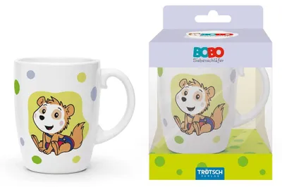 Obrázek produktu pro Trötsch Bobo Siebenschläfer dětský hrnek zelený porcelánový dárkový hrnek
