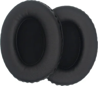 Image de INF Coussinets d'oreille ovales universels 95x80mm en cuir protéiné - Noir (2 pièces)