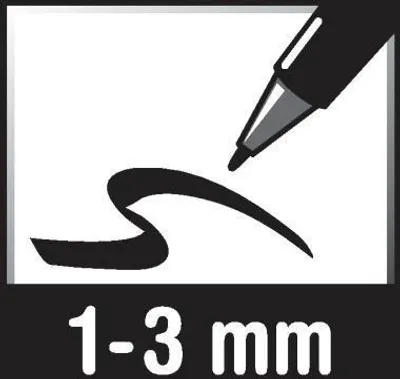 Produktbild von Edding 143 B, Schwarz, Meißel, 1 mm, 3 mm, Tinte auf Alkoholbasis, Folie, Glas, Kunststoff