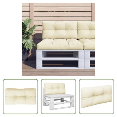 Produktbild von The Living Store Palettenkissen Creme 80x40x12 cm Stoff