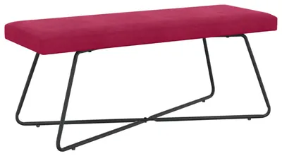 Immagine prodotto di vidaXL Panchina Uni Rosso vino 110 x 40 x 45 cm Samt