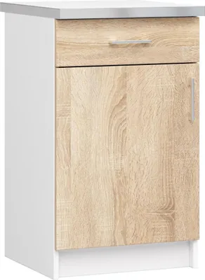Obrázek produktu pro Dolní kuchyňská skříňka TRIVORA - šířka 50 cm, bílá / dub sonoma