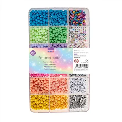 Produktbild von GLOREX 6 1630 222, Gemischte Farben, Perlenmischung, 2400 Stück(e)