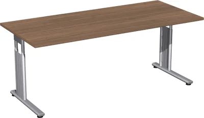 Produktbild von Geramöbel Schreibtisch C-Fuß Nußbau1800x800/,680-820