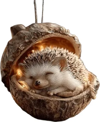 Produktbild von Waldtier-Eichel-Ornamente aus Acryl, niedliche Weihnachtsbäume zum Aufhängen, rustikale Heimdekoration, Weihnachtsgeschenk für Tierliebhaber
