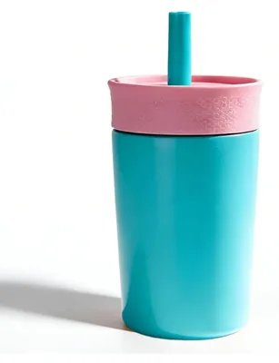 Kinder-Trinkbecher 350 ml, auslaufsicher, Edelstahl, himmelblau