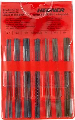 Produktbild von Hegner 00000700 Laubsägeblatt Sortiment f Holz Kunststoffe leichte Metalle 76tlg