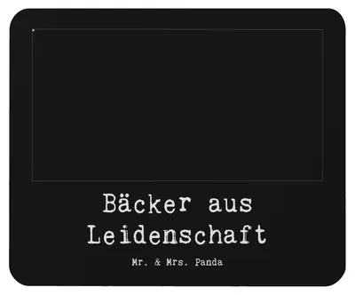 Produktbild von Mr. & Mrs. Panda Mousepad Bäcker Leidenschaft - Schwarz - Geschenk, Mauspad, mousematte, Bäckerei, Spruch, Konditor, laptop, Mouse Pad