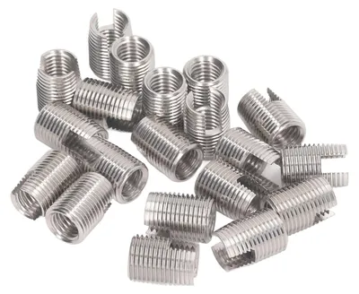 Obrázok produktu pre 20 kusov samorezných závitových vložiek z nehrdzavejúcej ocele, rozmer M16 x 1,5, s vnútorným závitom 22 mm, určených pre automobilový priemysel