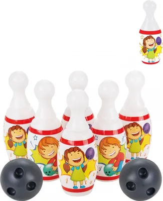 Produktbild von Pilsan Bowling Midi 06419 Kinder Bowlingspiel 6 Kegel und 2 Kugeln ab 10 Monate
