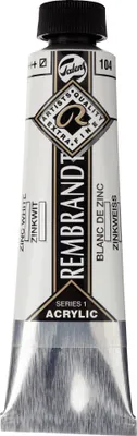 Immagine prodotto di Tubo di colore acrilico Rembrandt 40 ml bianco di zinco 104