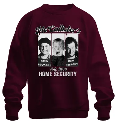 Obrázok produktu pre McCallister's Home Security Harry Marv Kevin - Weihnachten Christmas Xmas Uni Weihnachtspullover, Burgundy, XL