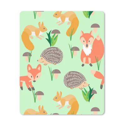 Produktbild von MuchoWow® Mauspad Mousepad Tiere - Muster - Igel 30x40 cm - Mousepads - Maus Mat - Pad - Mausunterlage - Mausmatten