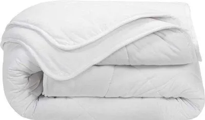 Immagine prodotto di Coperta per culla Unyqoos® per tutte le stagioni, 120x150 cm – rivestimento in 100% cotone, imbottitura in fibra cava 300+200 g/m², colore bianco, lavabile a 60°C, ipoallergenica