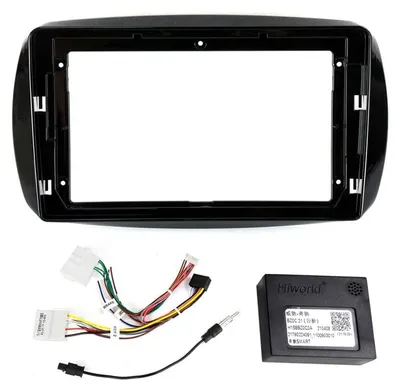 Autoradio-Einbauset 9 Zoll, Piano Schwarz, für Smart Fortwo 2014-2020