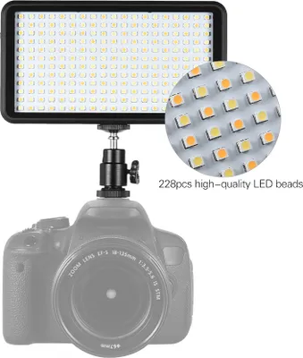 Obrázek produktu pro Andoer Ultra-Thin-3200K / 6000K Stmívatelná studiová lampa LED pro fotografování videa 228ks kuliček pro Canon Nikon DSLR fotoaparát DV videokameru