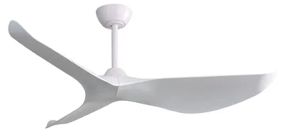 Image de AIORBER Ventilateur de plafond, ventilateur à 6 vitesses, 52 pouces, moteur DC réversible, pale ABS, avec télécommande, pour chambre à coucher, 132x132x30cm, blanc
