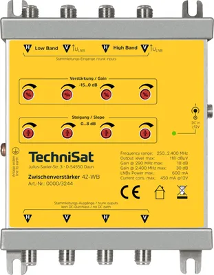 Immagine prodotto di Amplificatore intermedio TechniSat 4Z-WB | Amplificatore a banda larga a 4 vie